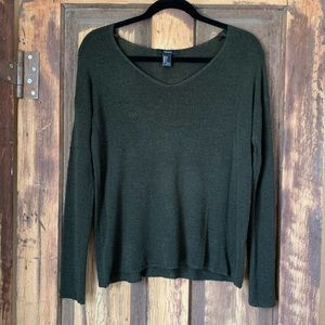 FOREVER 21 loose knit v-neck sweater
